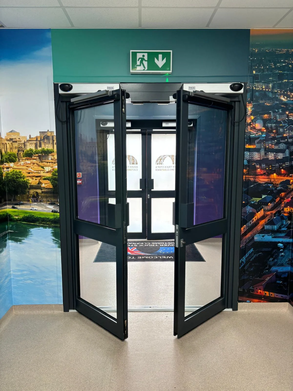Automatic swing doors