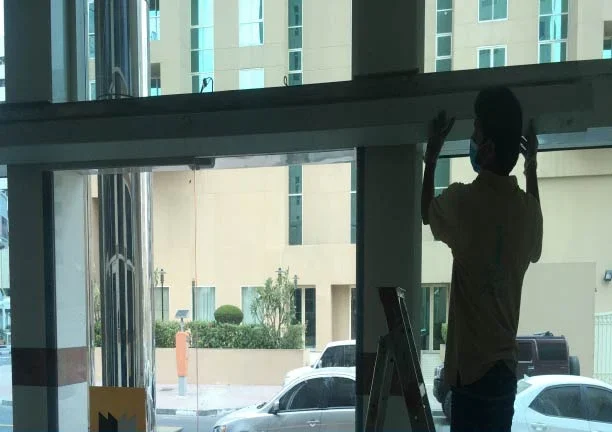 Deira Dubai - Geze Gear Motor Installation