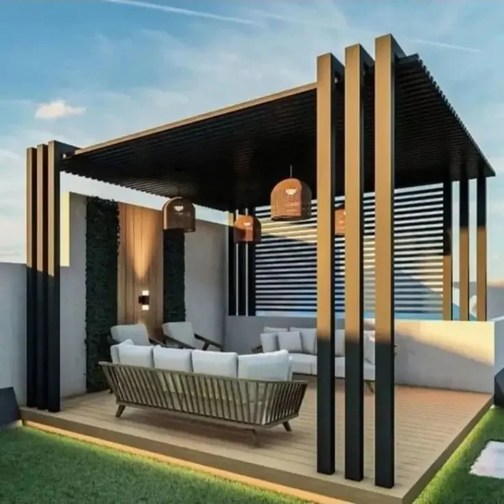 Open-Beam Aluminium Pergolas