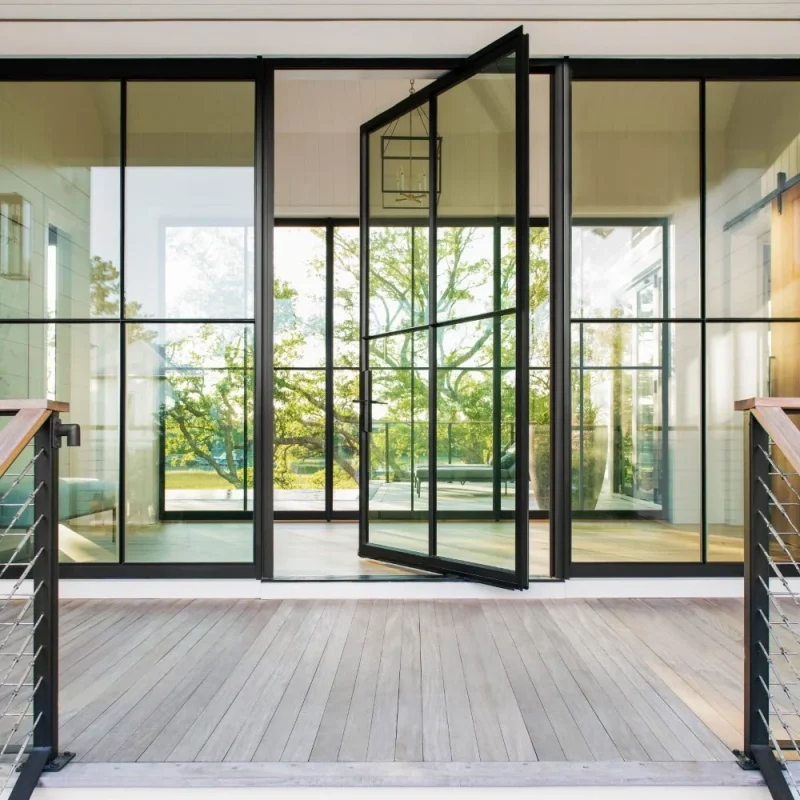 Semi-Automatic Pivot Doors