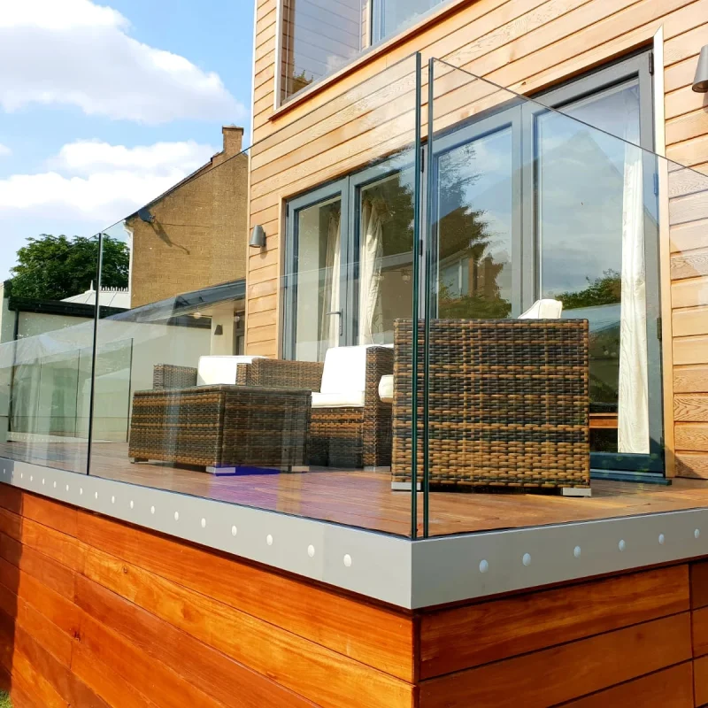 Glass Railing With Balustrade